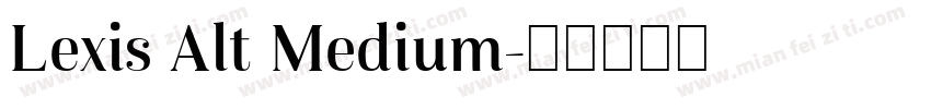 Lexis Alt Medium字体转换